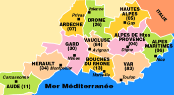 CARTE DE LA PROVENCE